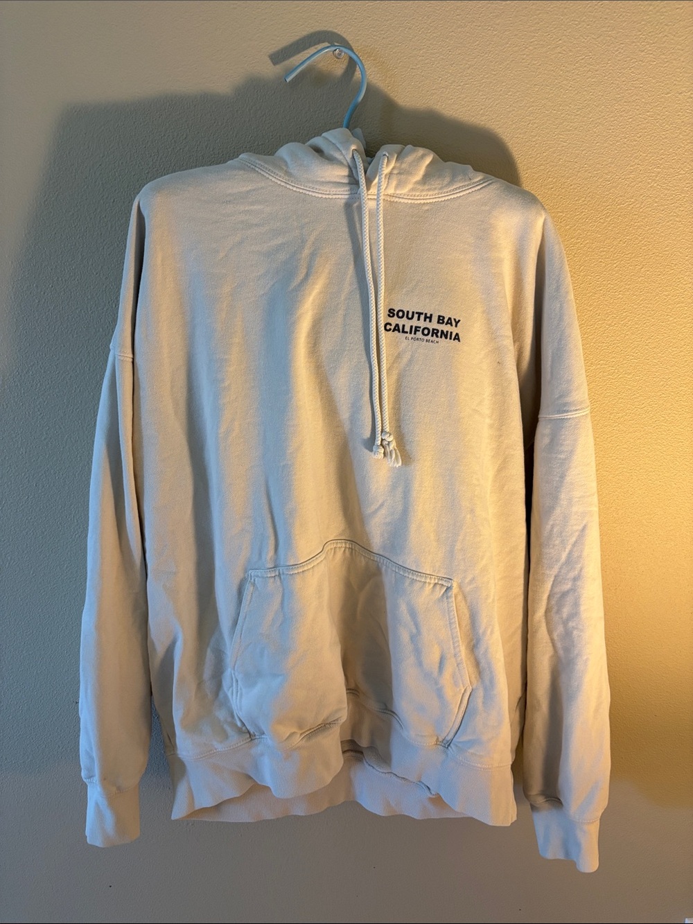 Brandy Melville Cream 'South Bay California' Pullover Hoodie!!